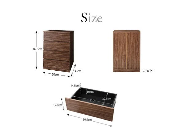 シンプルモダンリビングシリーズ nux ヌクス チェスト
