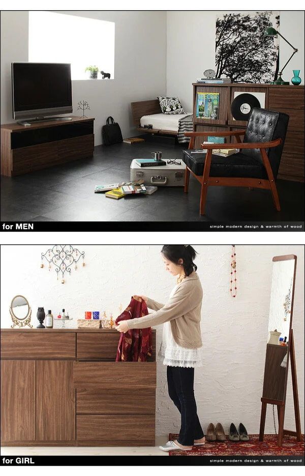 シンプルモダンリビングシリーズ nux ヌクス チェスト