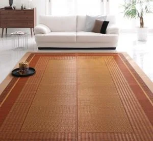 純国産モダンデザイン涼感い草ラグ Lyma ライマ 不織布なし 95×150cm