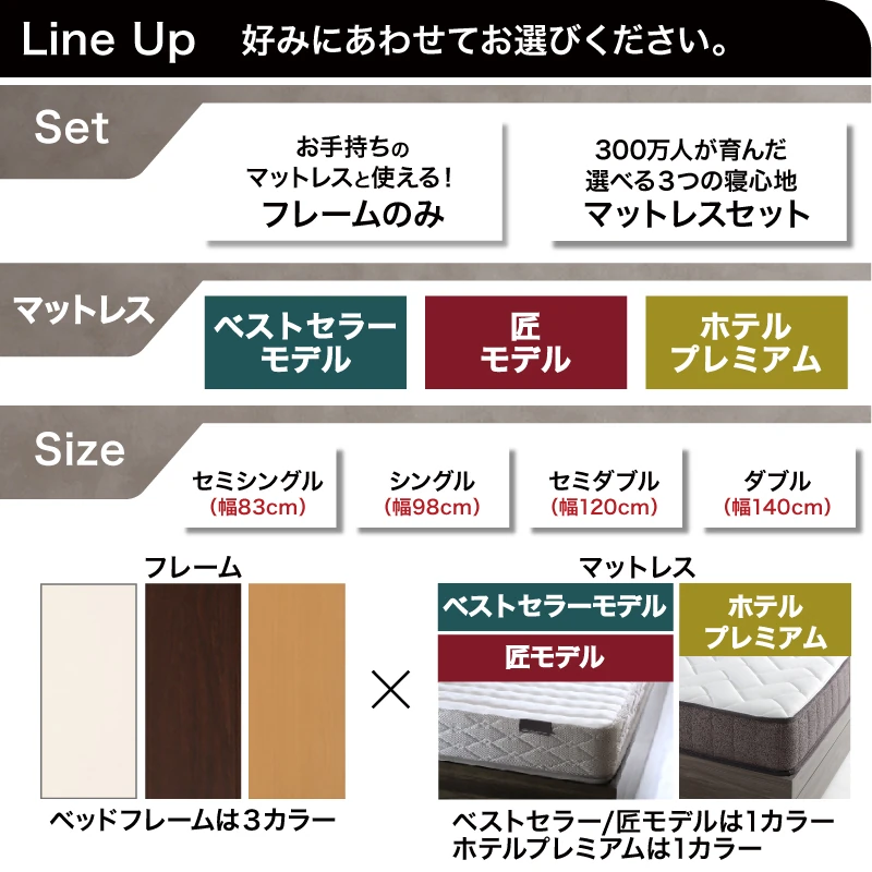 棚・コンセント付きチェストベッド Steady ステディ