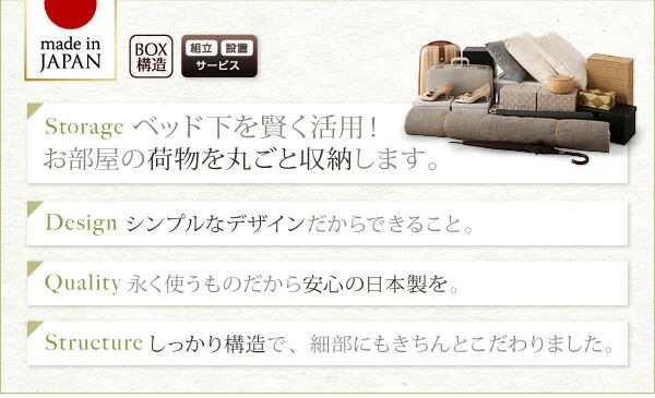 お客様組立 シンプルチェストベッド Dixy ディクシー ベッドフレームのみ シングル