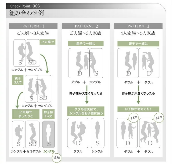 モダンライト・コンセント付き国産フロアベッド JOINT WIDE ジョイントワイド ベッドフレームのみ セミシングル