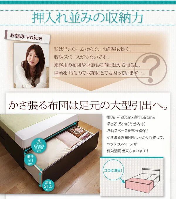 お客様組立 布団が収納できるチェストベッド Fu-ton ふーとん ベッドフレームのみ シングル
