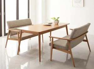 天然木北欧スタイルソファダイニング WOOD LAND ウッドランド ダイニングテーブル W160