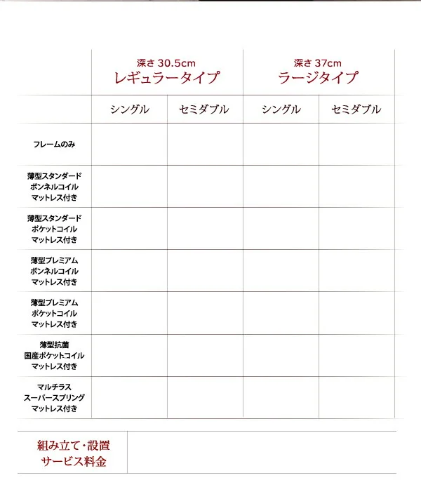 お客様組立 シンプル大容量収納庫付きすのこベッド Open Storage オープンストレージ ベッドフレームのみ シングル 深さラージ