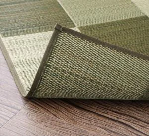 厚みが選べる3タイプ 純国産ブロック柄い草ラグ casule カジュール ウレタン6mm 140×200cm