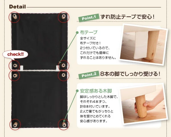 新・移動ラクラク 分割式マットレスベッド 専用別売品(ボリューム敷きパッド) セミシングル