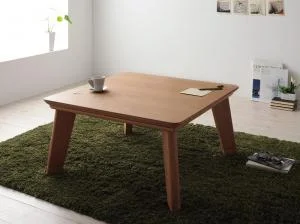 モダンデザインフラットヒーターこたつテーブル Valeri ヴァレーリ 正方形(80×80cm)