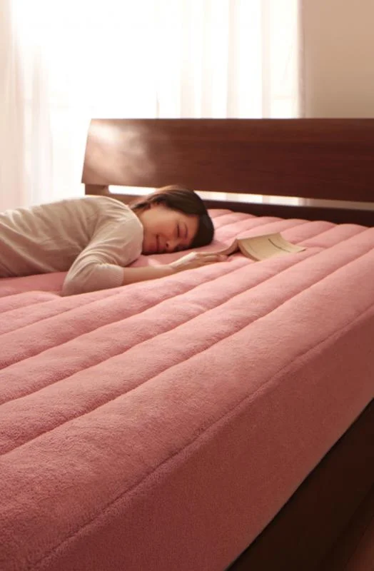 20色から選べる!マイクロファイバー パッド一体型ボックスシーツ 中わた通常タイプ シングル