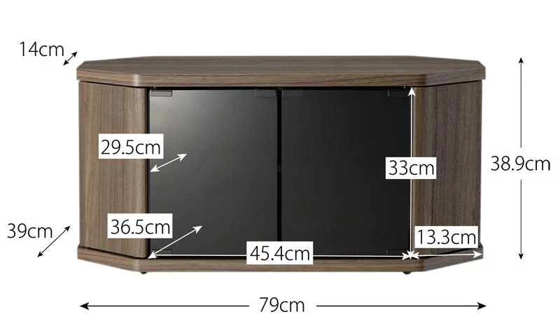 薄型コーナーロータイプテレビボード Venus ベヌス スモールタイプ