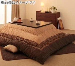しじら織りこたつ布団 紫月 しづき 掛布団&敷布団2点セット 正方形(75×75cm)天板対応