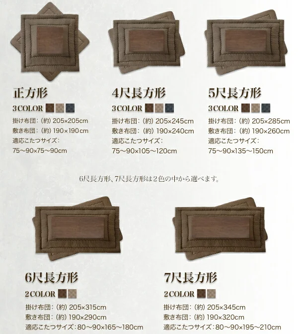 ブロックチェック柄こたつ布団 Modelate モデラート 掛布団&敷布団2点セット 正方形(75×75cm)天板対応