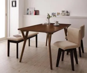 回転チェア付きモダンデザインダイニング LEGNO レグノ ダイニングテーブル W140