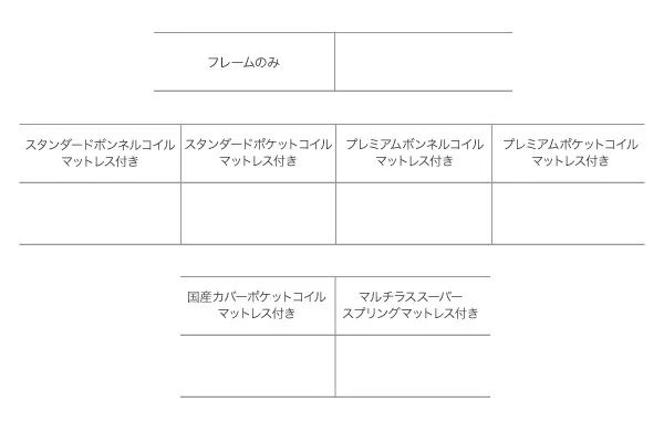 棚・コンセント付収納ベッド EverKing エヴァーキング ベッドフレームのみ キング