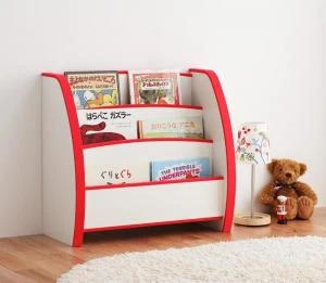 ソフト素材キッズファニチャーシリーズ 絵本ラック biblio ビブリオ スリムタイプ