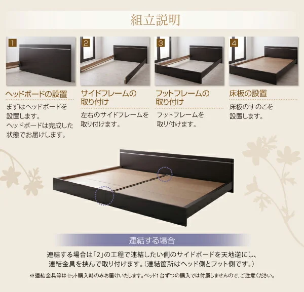 ずっと使えるロングライフデザインベッド Vermogen フェアメーゲン ベッドフレームのみ セミシングル