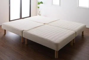 日本製ポケットコイルマットレスベッド MORE モア マットレスベッド グランドタイプ ワイドK280 脚7cm