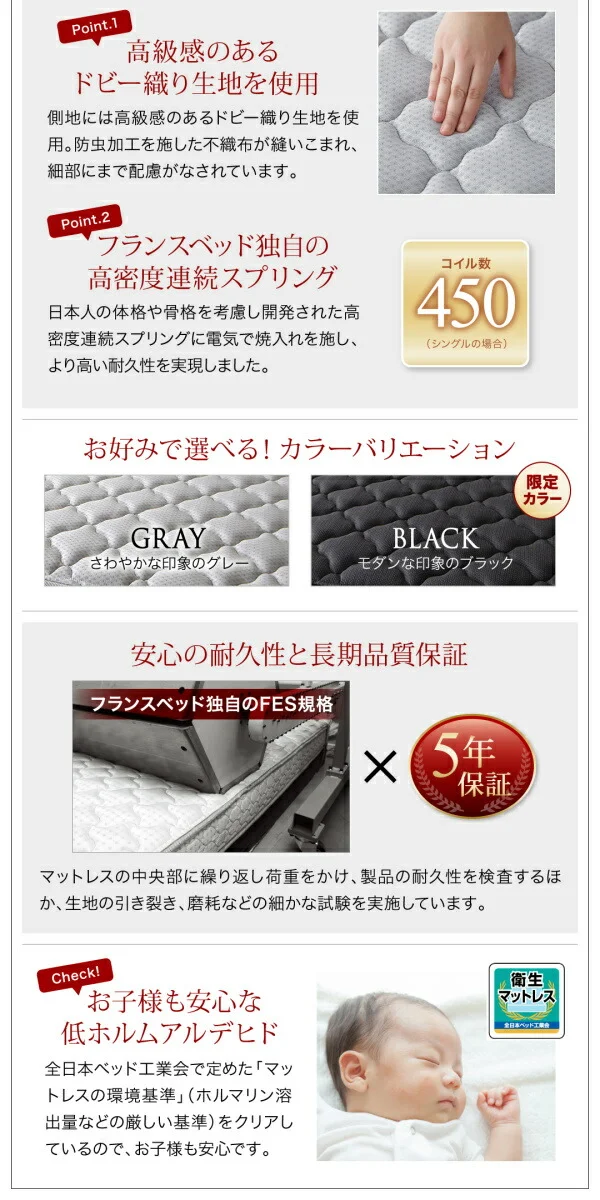 モダンデザインレザーフロアベッド BASTOL バストル ベッドフレームのみ クイーン(SS×2)