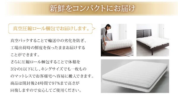 日本人技術者設計 超快眠マットレス抗菌防臭防ダニ ホテルプレミアム ポケットコイル硬さ:ふつう EVA エヴァ セミシングル