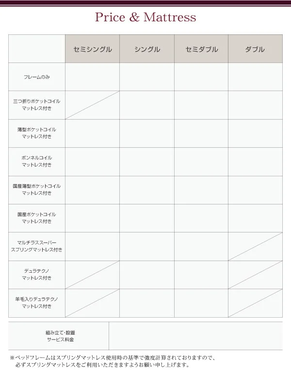 お客様組立 日本製_棚・コンセント・仕切り板付き大容量チェストベッド Inniti イニティ ベッドフレームのみ セミシングル