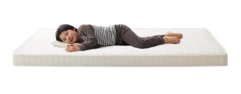 子どもの睡眠環境を考えた 安眠マットレス 薄型・軽量・高通気 ジュニア ボンネルコイル EVA エヴァ セミシングル ショート丈