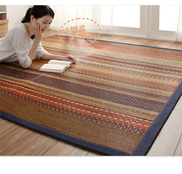カイハラデニム×マルチパターン柄純国産い草ラグ Incetter インセッター ラグ 140×200cm