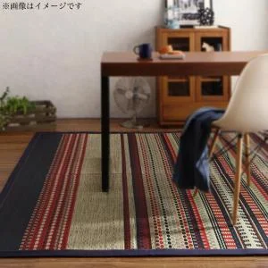 カイハラデニム×マルチパターン柄純国産い草ラグ Incetter インセッター ラグ 140×200cm