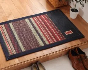 カイハラデニム×マルチパターン柄純国産い草ラグ Incetter インセッター ラグ 140×200cm