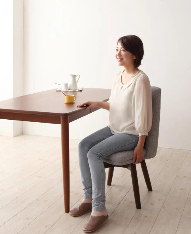 北欧デザイン らくらく回転チェアダイニング cura クーラ 4点セット(テーブル+チェア2脚+ベンチ1脚) W115