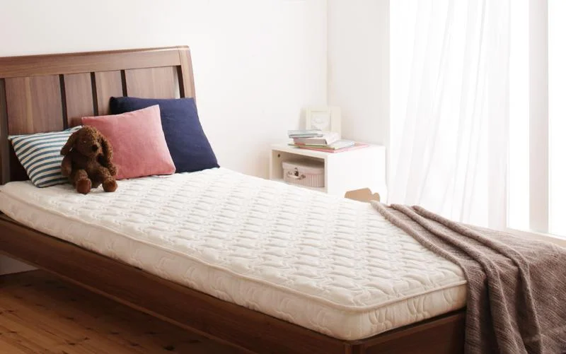 子どもの睡眠環境を考えた 日本製 安眠マットレス 抗菌・薄型・軽量　ジュニア 国産ポケットコイル EVA エヴァ セミシングル ショート丈