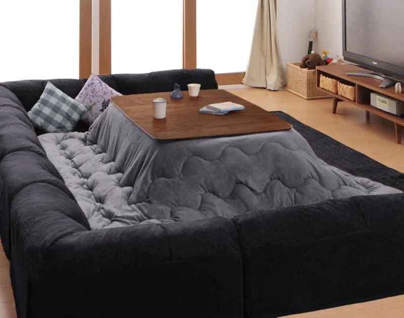 こたつに合わせるフロアコーナーソファ Wille ヴィレ L字 マット部分サイズ 142×142cm 厚さ15mm