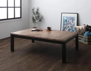 古木風ヴィンテージデザインこたつテーブル Nostalwood ノスタルウッド 4尺長方形(80×120cm)