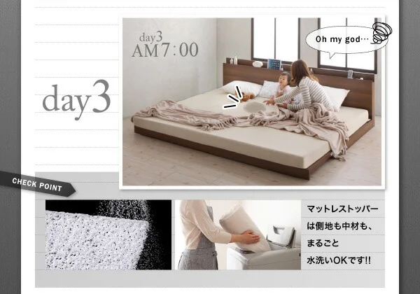 らくらくファミリーベッド Preasure-F プレジャー・エフ 専用別売品 洗い替え用ボックスシーツ ワイドK200