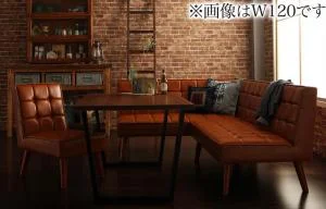 アメリカンヴィンテージ リビングダイニングセット Monica モニカ 3点セット(テーブル+ソファ1脚+アームソファ1脚) 右アーム W120