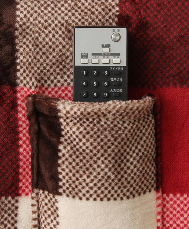 チェック柄はっ水ダイニングこたつ掛け布団 KECK ケック 正方形(90×90cm)