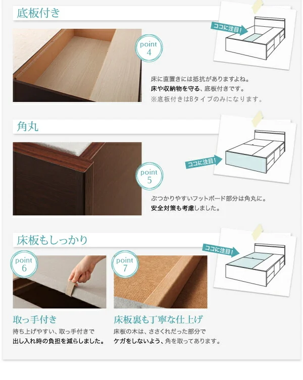 お客様組立 大容量収納ファミリーチェストベッド TRACT トラクト ベッドフレームのみ A+A ワイドK200