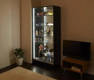LED付きコレクションラック ワイド 本体 両開きタイプ 高さ180 奥行29