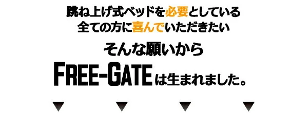 お客様組立 搬入楽々棚コンセント跳ね上げベッド Free-Gate フリーゲート ベッドフレームのみ 縦開き セミシングル 深さレギュラー