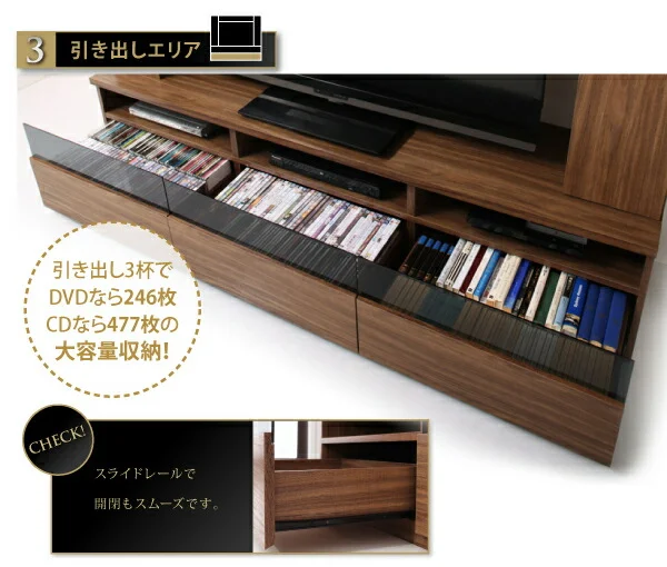 60型対応ハイタイプTVボード three score スリースコア