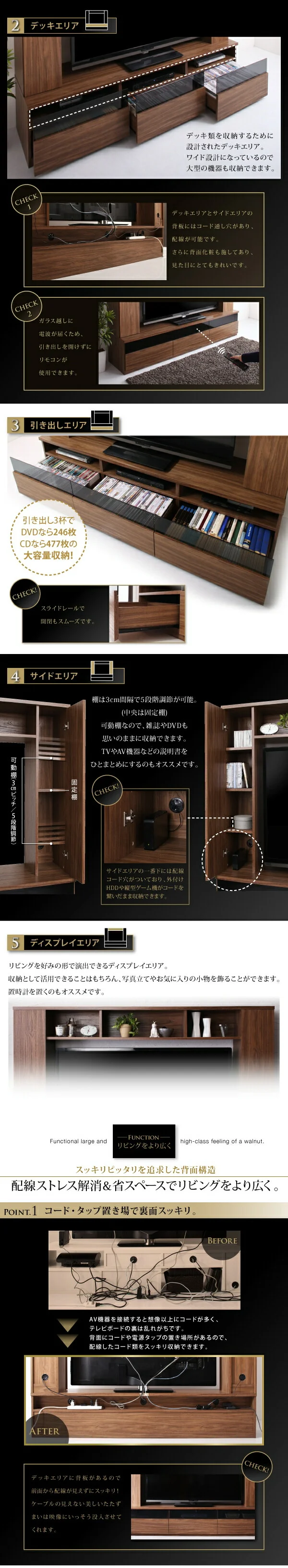 60型対応ハイタイプTVボード three score スリースコア