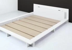 モダンライト・コンセント付きローベッド Raine ライネ ベッドフレームのみ シングル