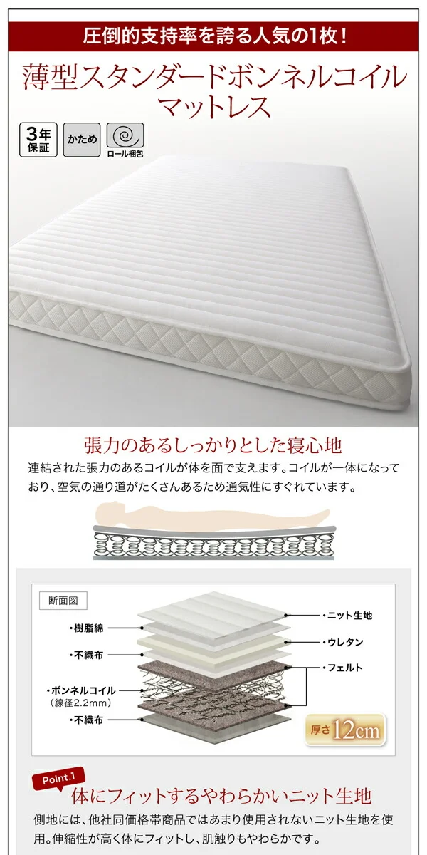 衣装ケースも入る大容量収納ベッド Friello フリエーロ ベッドフレームのみ 引き出しなし シングル