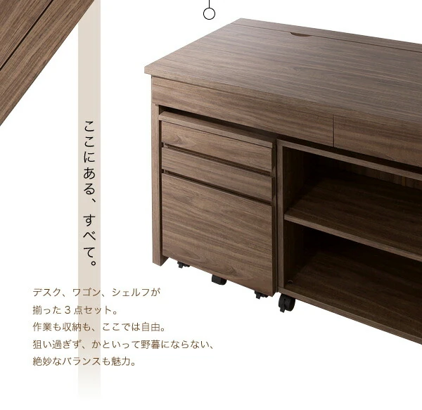 ウォールナットデザインシステムデスク Vintage ヴィンテージ W120