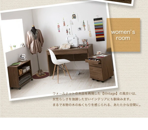 ウォールナットデザインシステムデスク Vintage ヴィンテージ W120