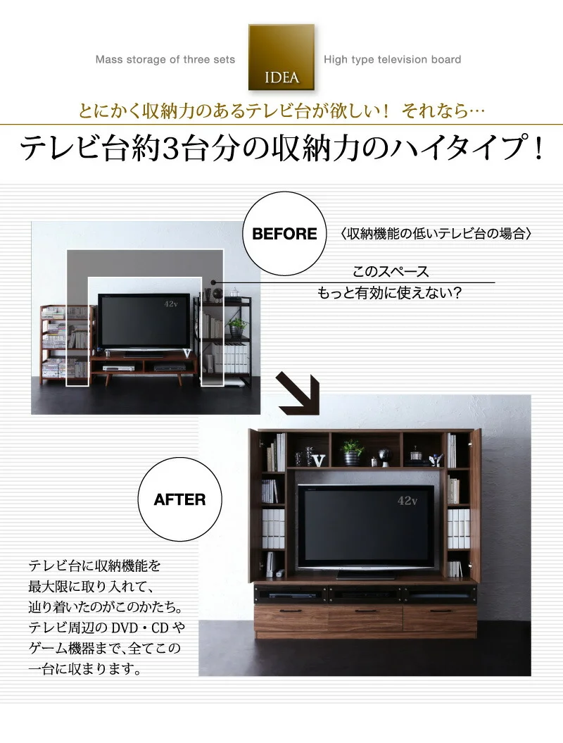 ハイタイプテレビボード LEGGENDA レジェンダ