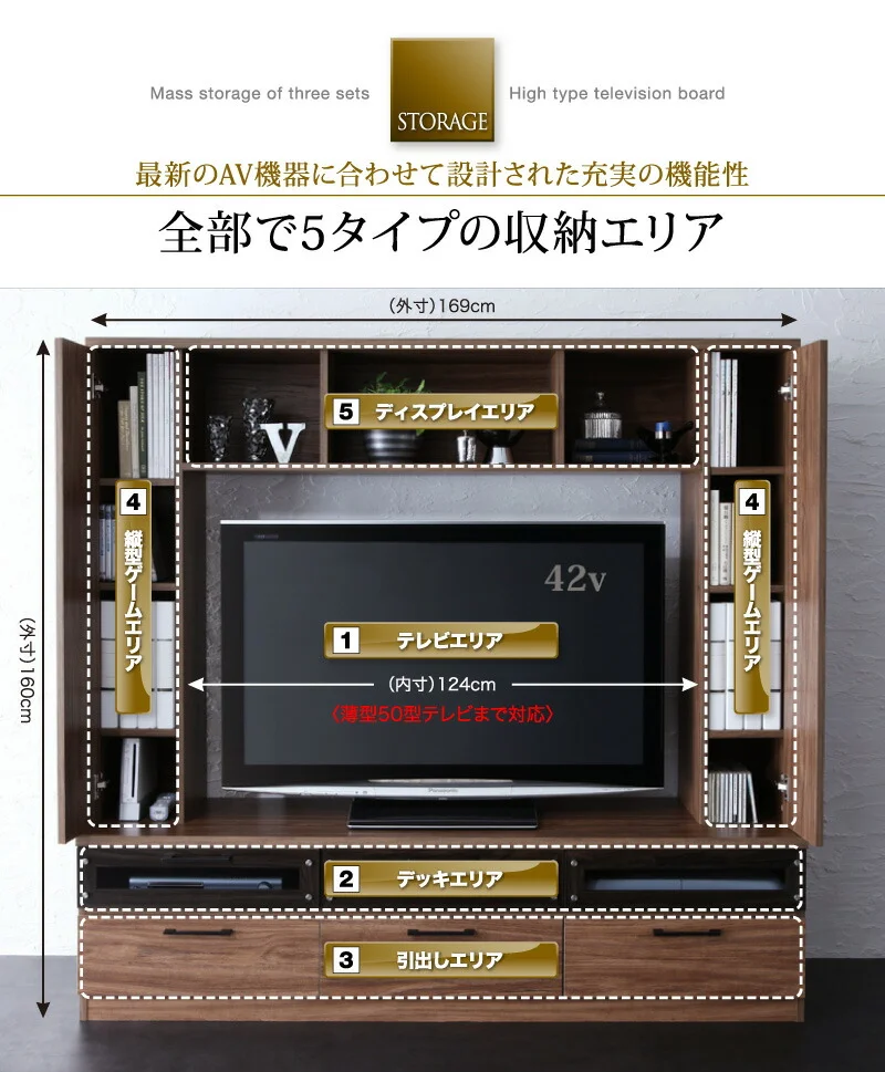 ハイタイプテレビボード LEGGENDA レジェンダ