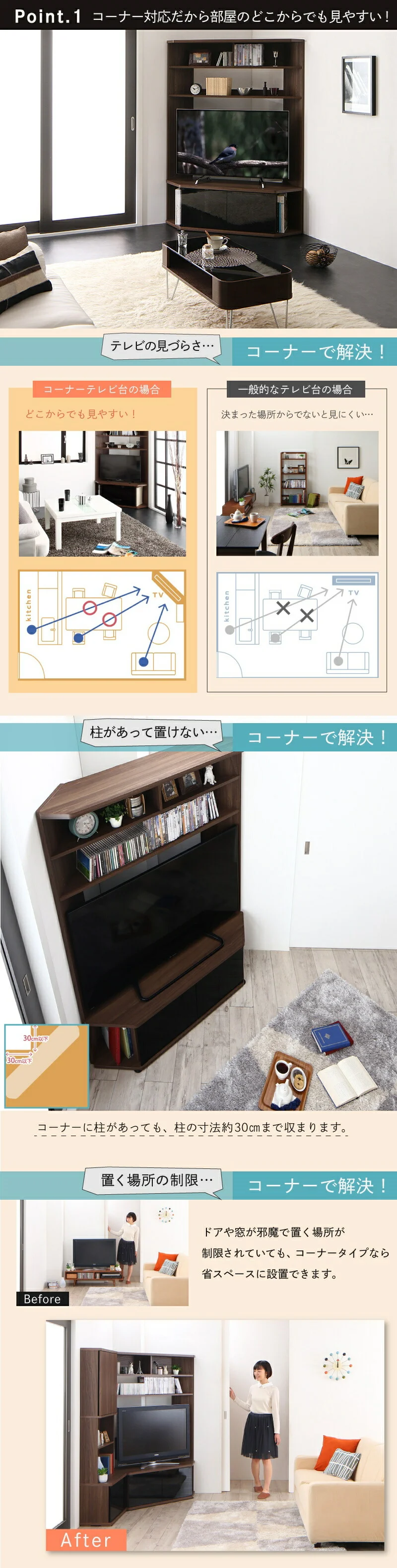 ハイタイプコーナーテレビボード Nova ノヴァ