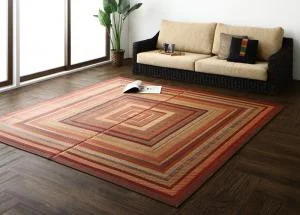 純国産ラインデザインい草ラグ ludima ルディマ 裏地なし 140×200cm