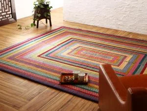 純国産ラインデザインい草ラグ ludima ルディマ 裏地なし 140×200cm