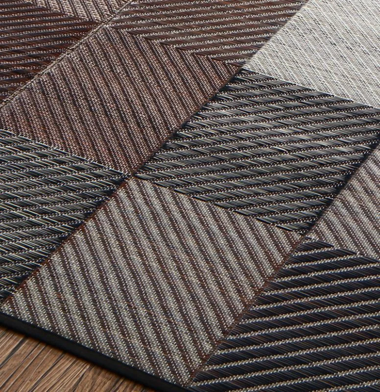 純国産ブロックデザインい草ラグ lilima リリーマ 裏地なし 140×200cm